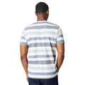 White - Back - Maine Mens Feeder Block Stripe T-Shirt