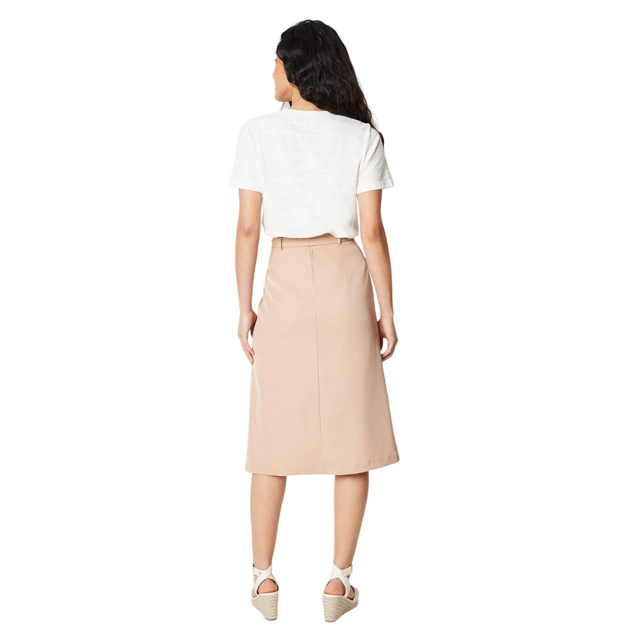 Camel - Back - Principles Womens-Ladies Belted Utility Pocket Skirt