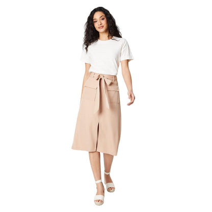 Camel - Side - Principles Womens-Ladies Belted Utility Pocket Skirt