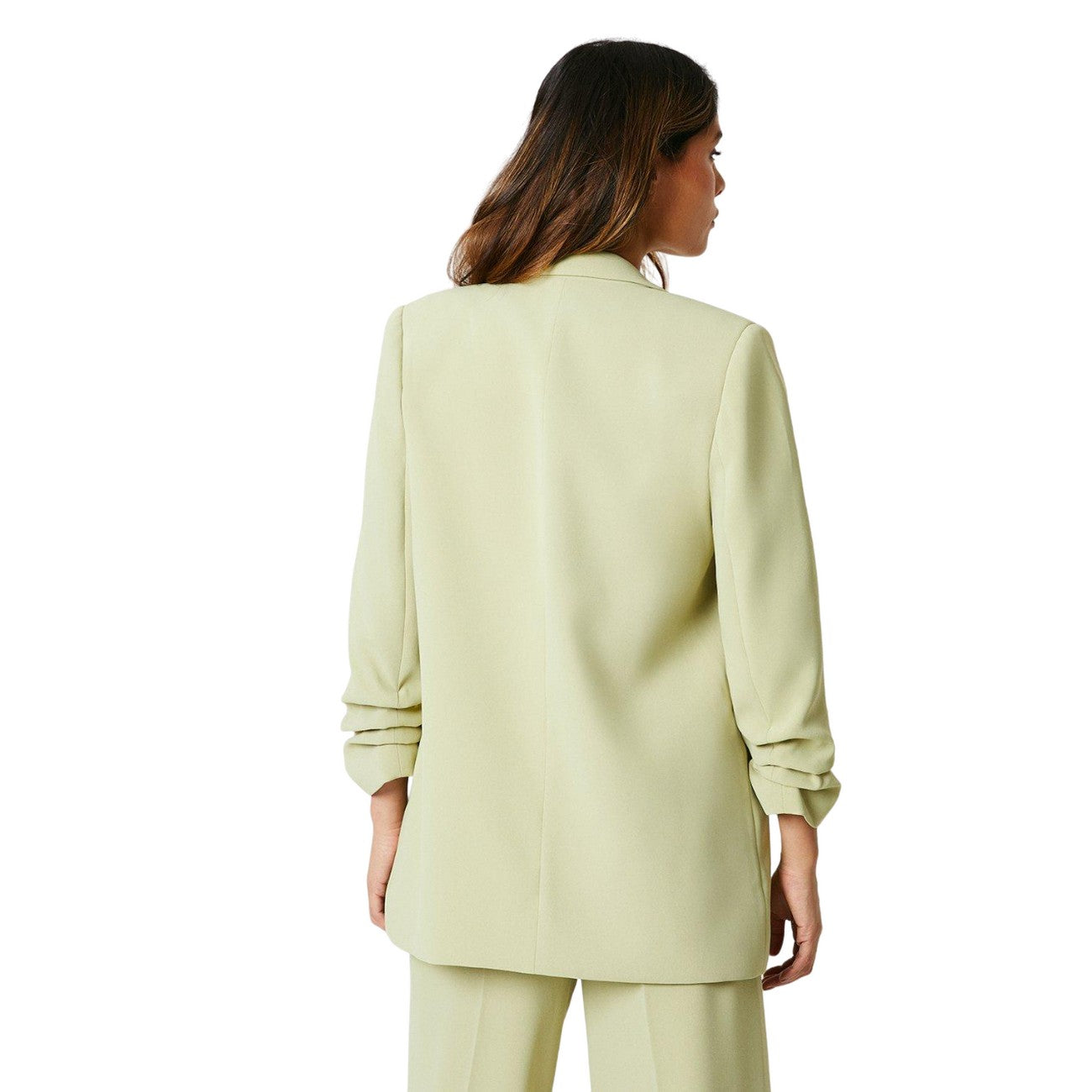 Green - Back - Principles Womens-Ladies Single-Breasted Ruched Blazer