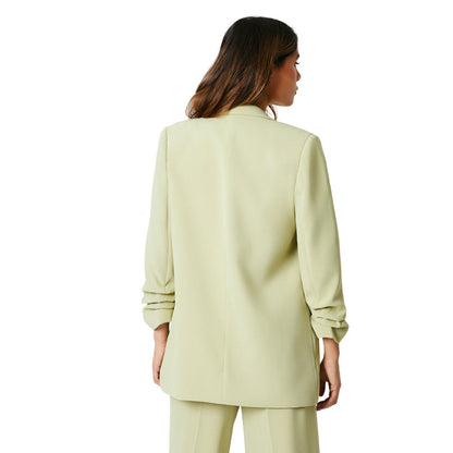 Green - Back - Principles Womens-Ladies Single-Breasted Ruched Blazer