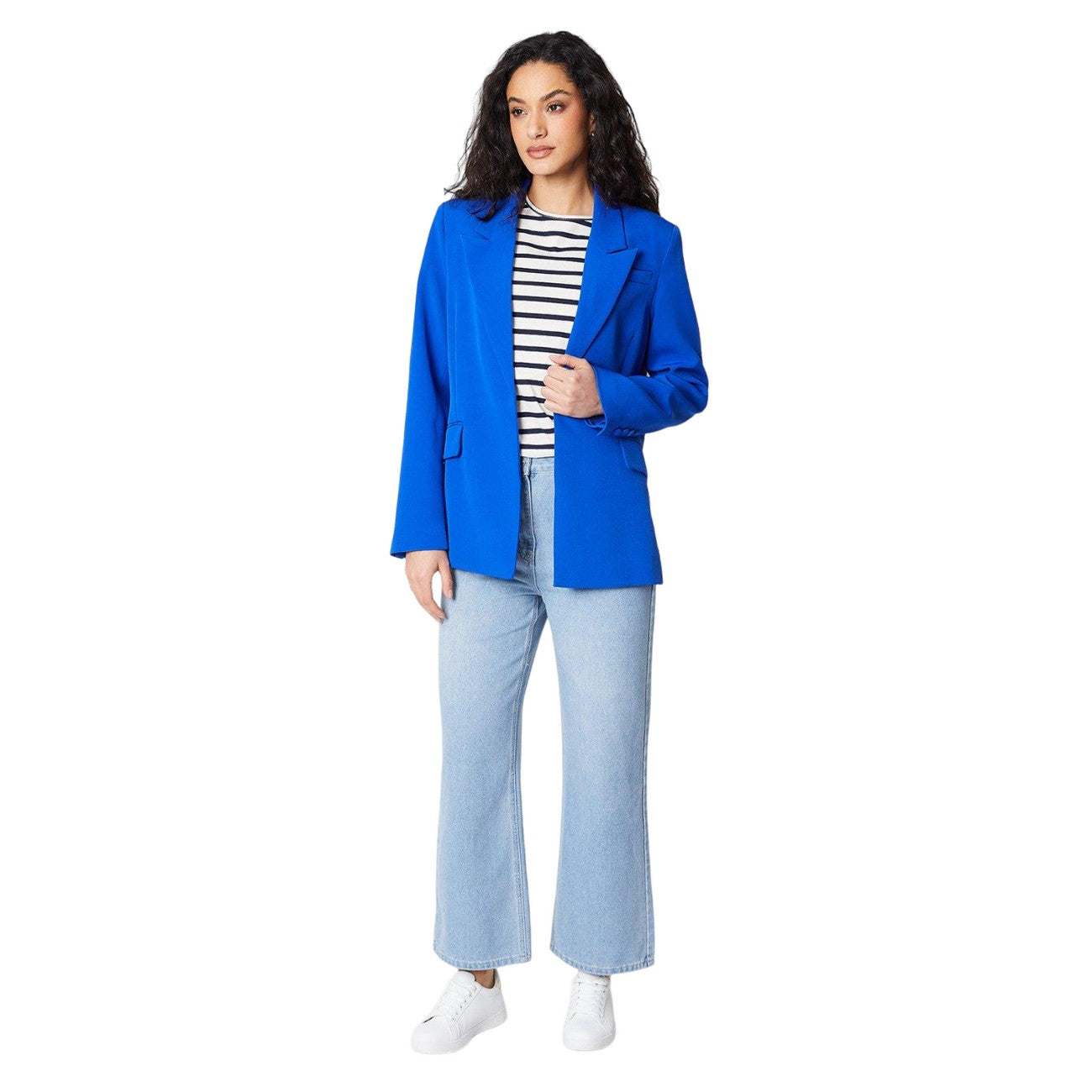 Cobalt - Side - Principles Womens-Ladies Edge To Edge Blazer