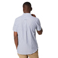 Blue - Back - Maine Mens Stripe Seersucker Short-Sleeved Shirt