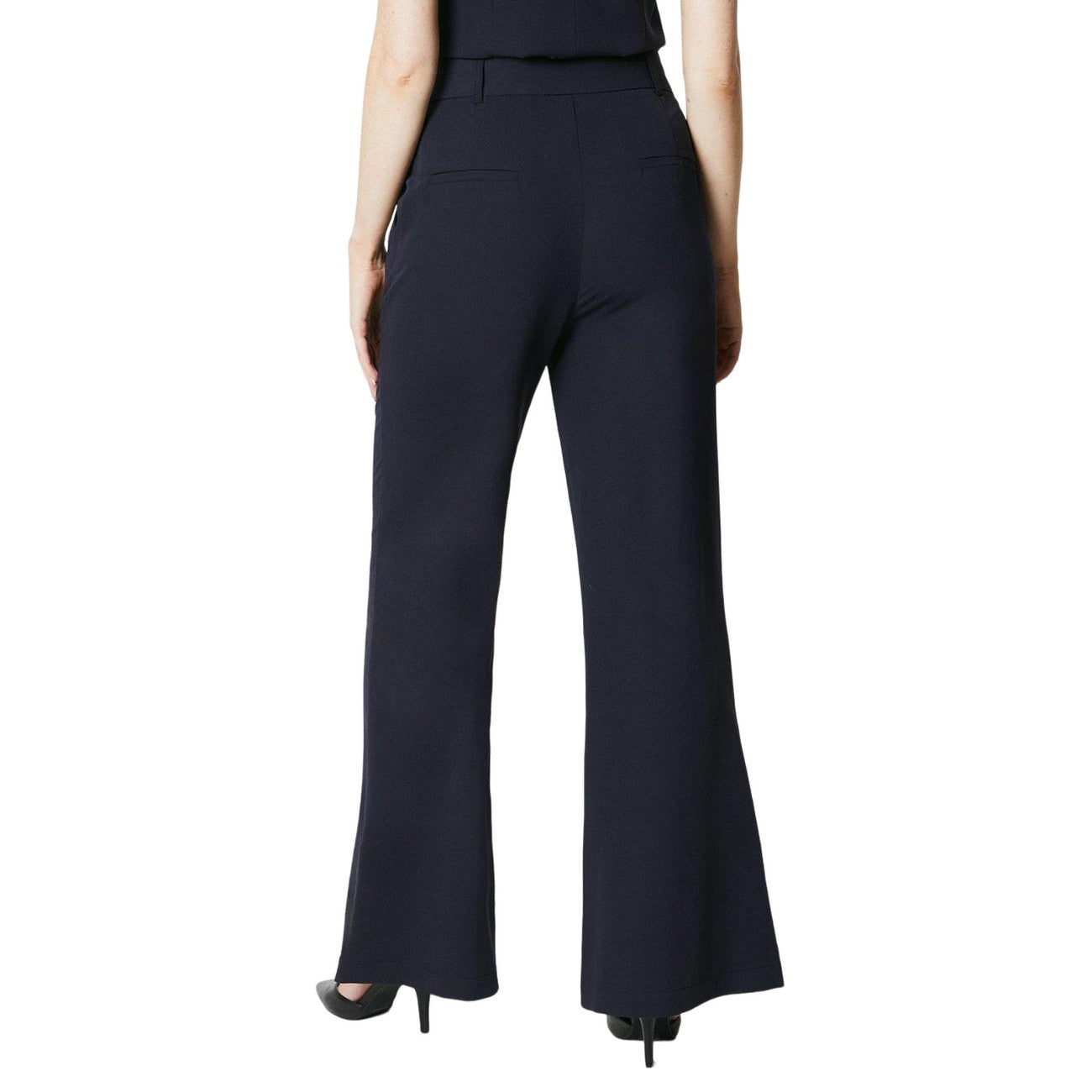 Navy - Back - Principles Womens-Ladies High Waist Wide Leg Trousers