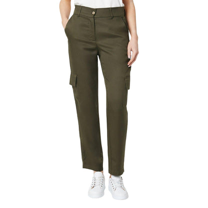Khaki Green - Back - Principles Womens-Ladies Utility Pocket Tapered Cargo Trousers