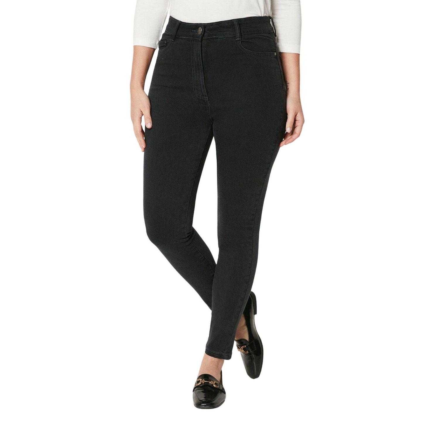 Washed Black - Front - Principles Womens-Ladies Skinny Jeans