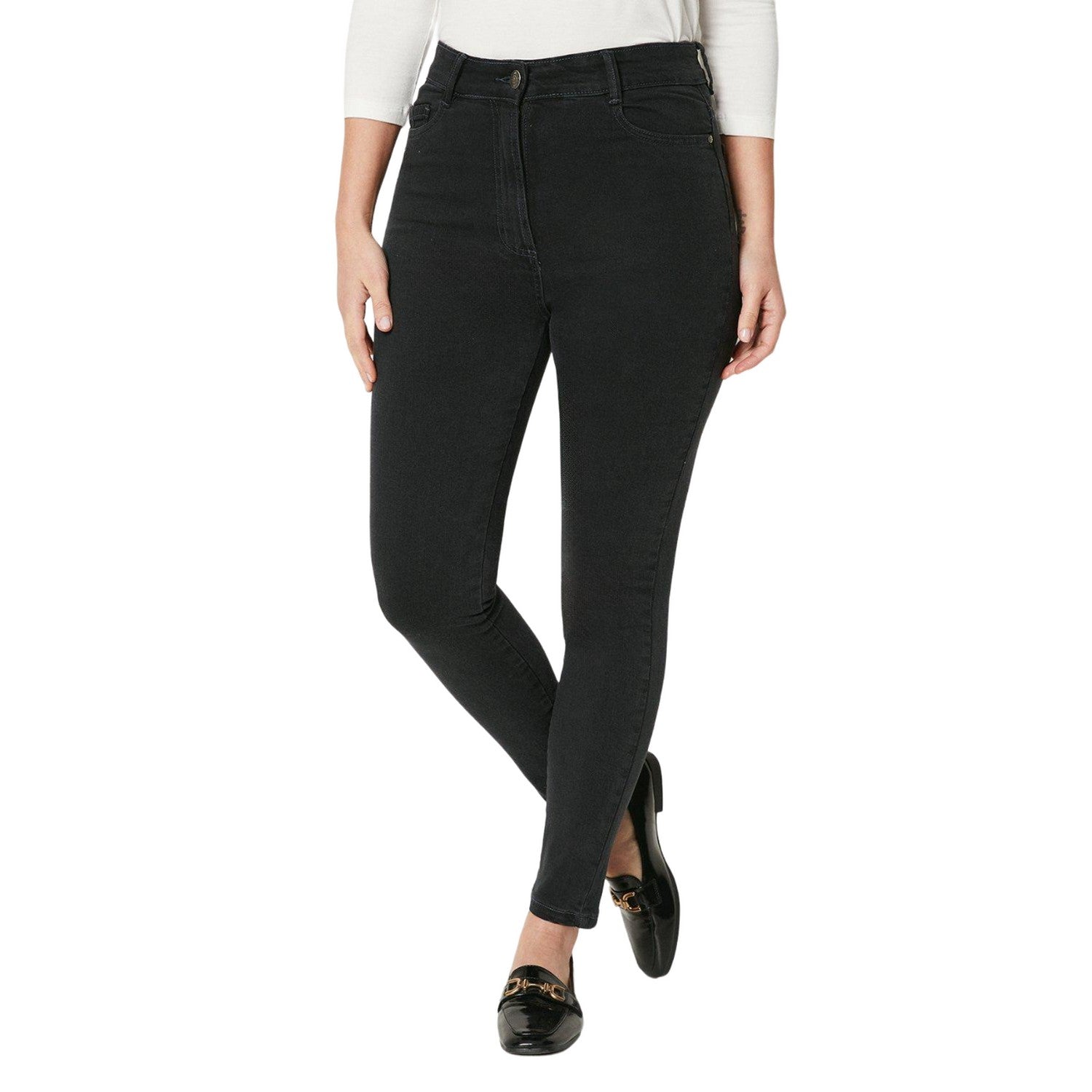 Washed Black - Front - Principles Womens-Ladies Skinny Jeans