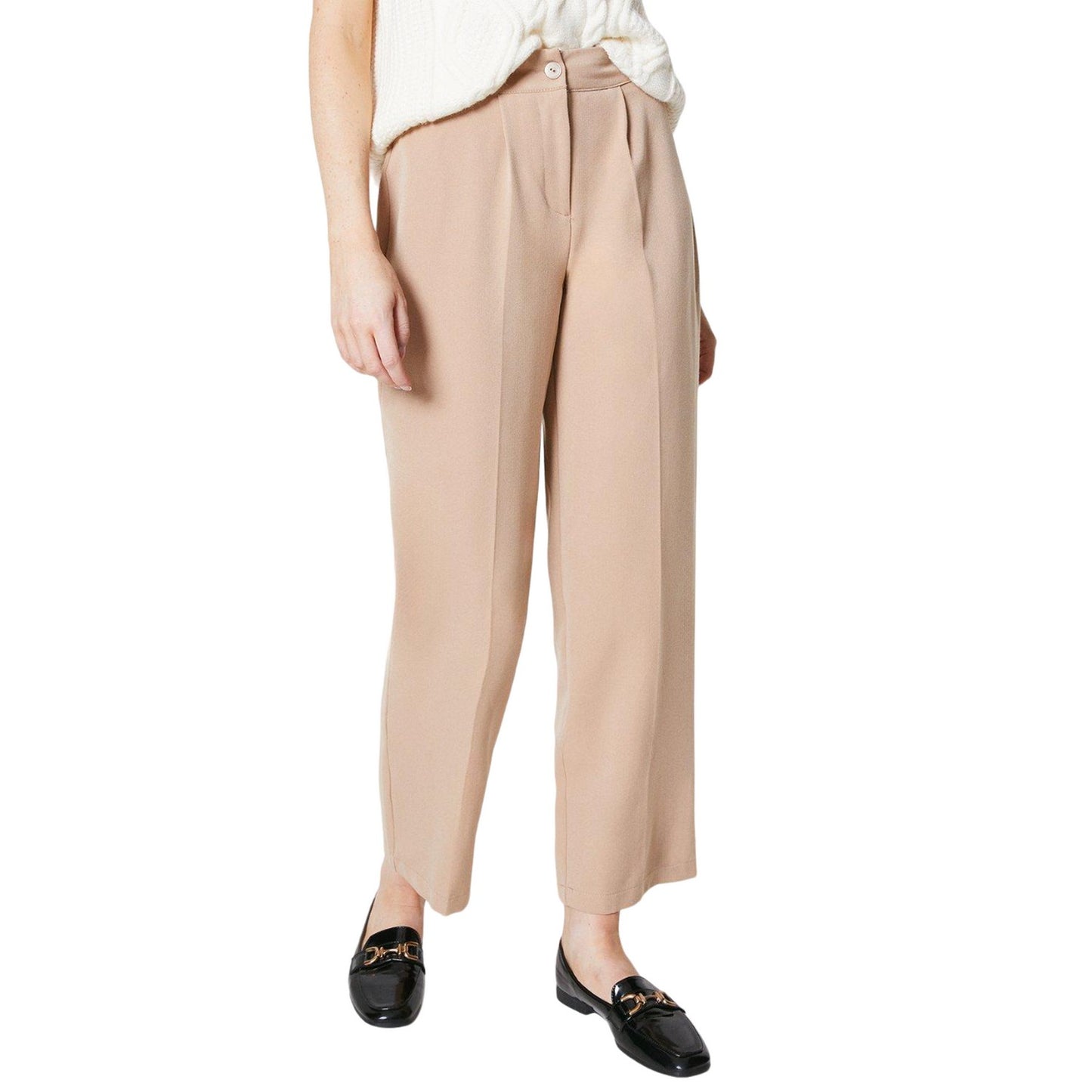 Tan - Front - Maine Womens-Ladies Straight Leg Trousers
