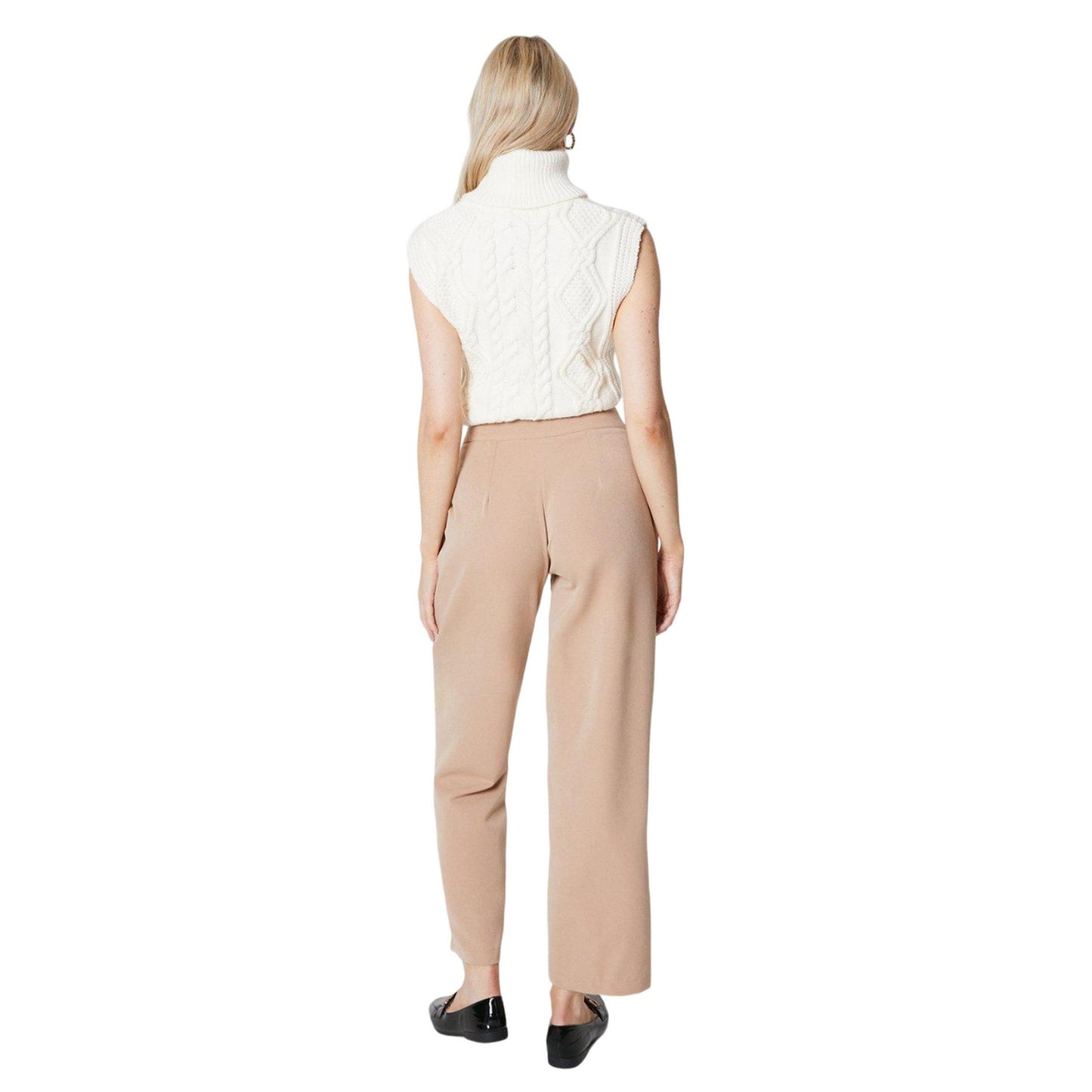 Tan - Back - Maine Womens-Ladies Straight Leg Trousers