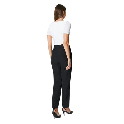 Black - Back - Principles Womens-Ladies Chain Detail Straight Leg Trousers