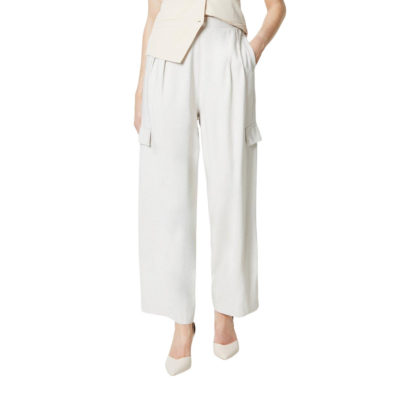 Stone - Front - Principles Womens-Ladies Pocket Detail Cargo Trousers