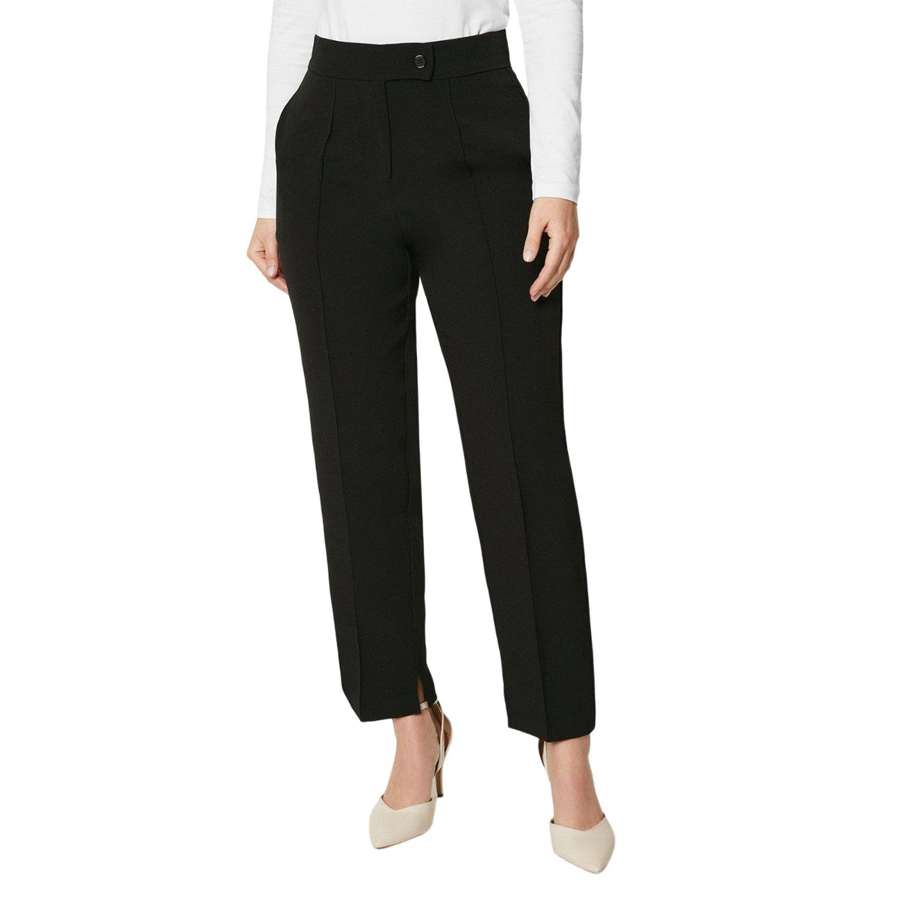 Black - Front - Principles Womens-Ladies Tapered Trousers