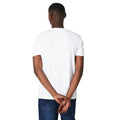 White - Back - Maine Mens Plain Cotton Crew Neck T-Shirt