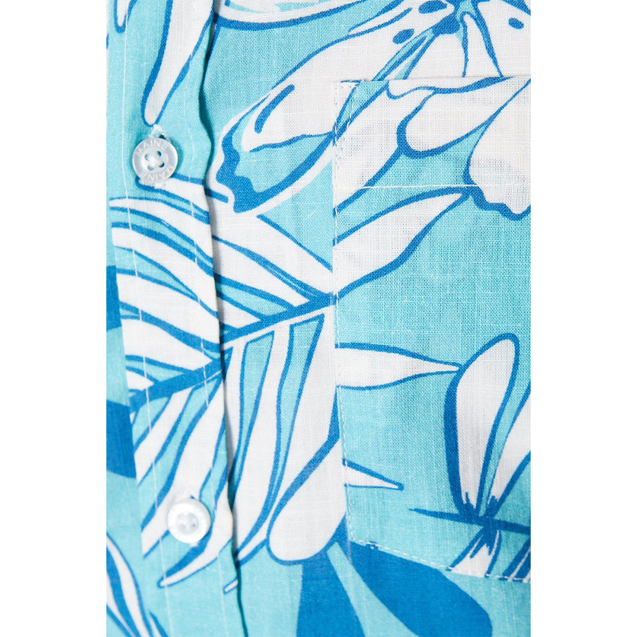 Blue - Side - Maine Mens Fern Short-Sleeved Shirt