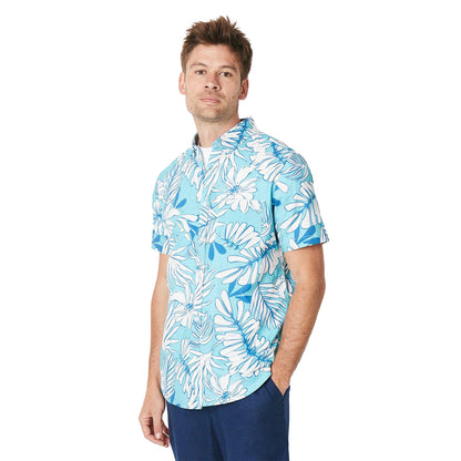 Blue - Front - Maine Mens Fern Short-Sleeved Shirt