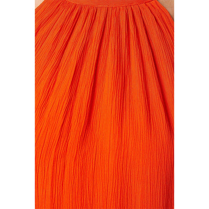 Orange - Lifestyle - Principles Womens-Ladies Lace Detail Halter Neck Maxi Dress