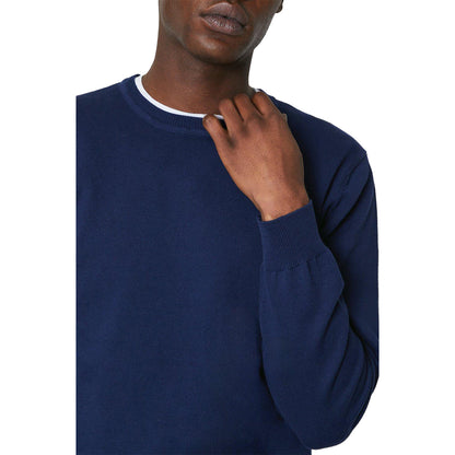 Navy - Side - Maine Mens Cotton Lightweight Jumper