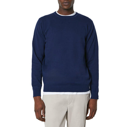 Navy - Front - Maine Mens Cotton Lightweight Jumper
