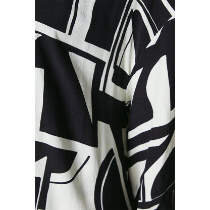 Black-White - Lifestyle - Principles Womens-Ladies Geometric Longline Kimono