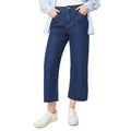 Dark Blue - Front - Principles Womens-Ladies 7-8 Petite Wide Leg Jeans