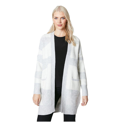 Grey - Front - Principles Womens-Ladies Edge To Edge Cardigan