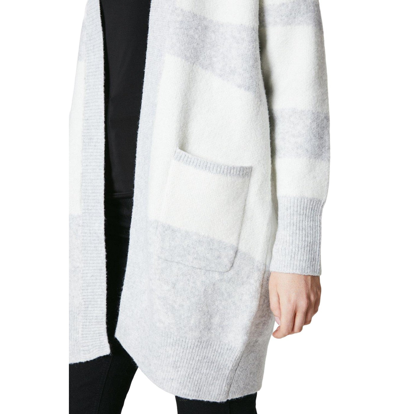 Grey - Side - Principles Womens-Ladies Edge To Edge Cardigan