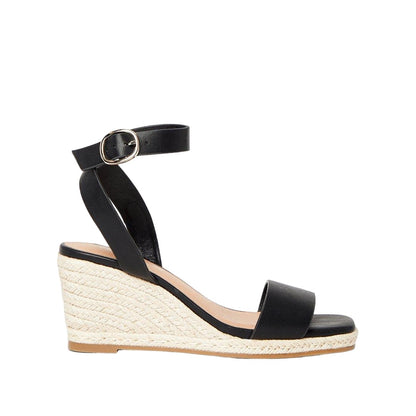 Black - Back - Principles Womens-Ladies Penny Espadrilles