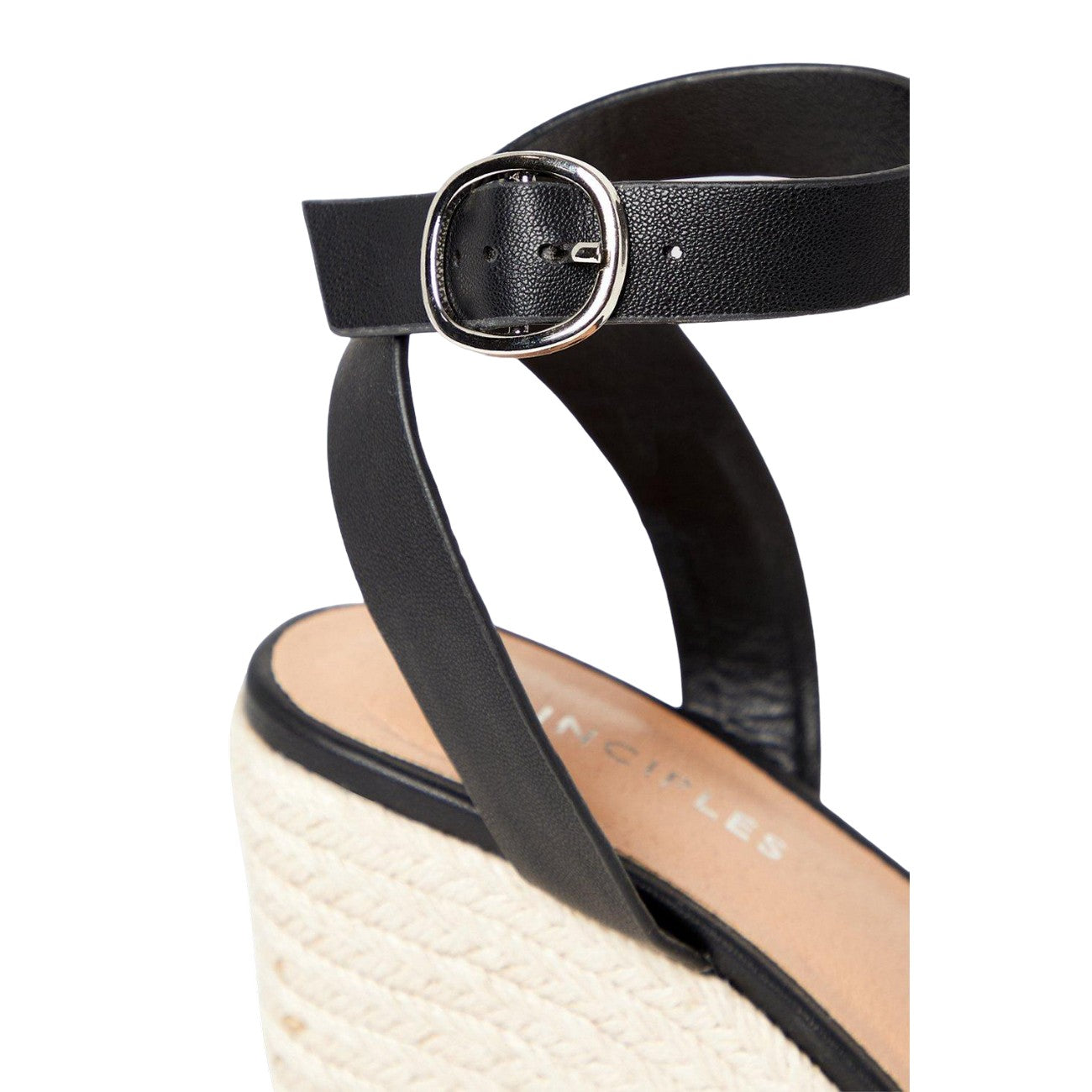 Black - Side - Principles Womens-Ladies Penny Espadrilles