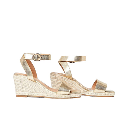 Champagne - Front - Principles Womens-Ladies Penny Espadrilles