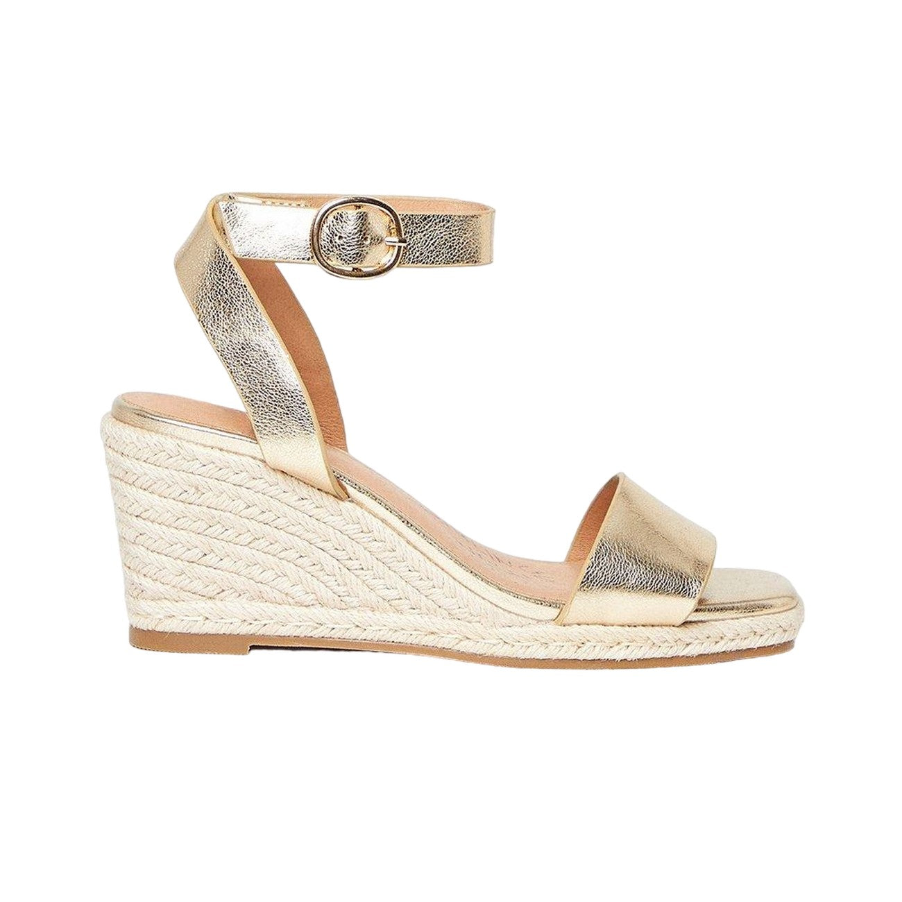 Champagne - Back - Principles Womens-Ladies Penny Espadrilles
