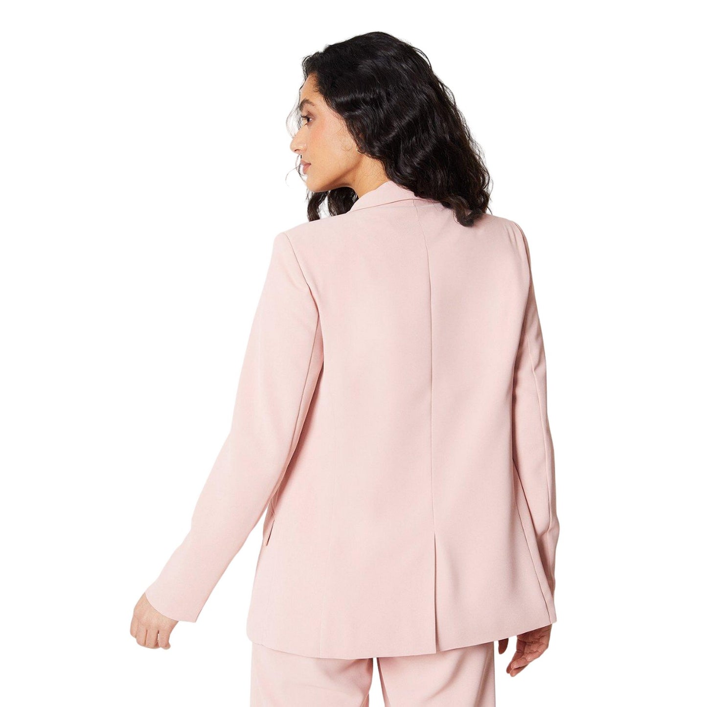 Pink - Back - Principles Womens-Ladies Button Shawl Collar Blazer