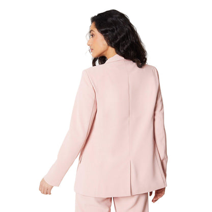 Pink - Back - Principles Womens-Ladies Button Shawl Collar Blazer