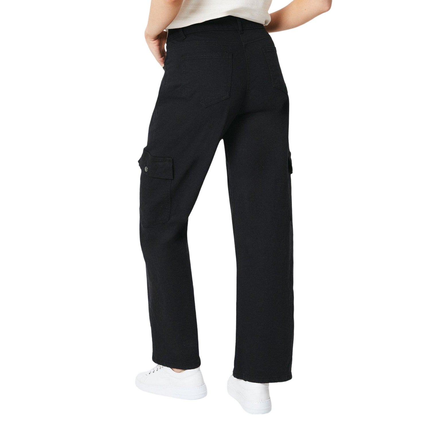 Black - Back - Principles Womens-Ladies Cargo Jeans