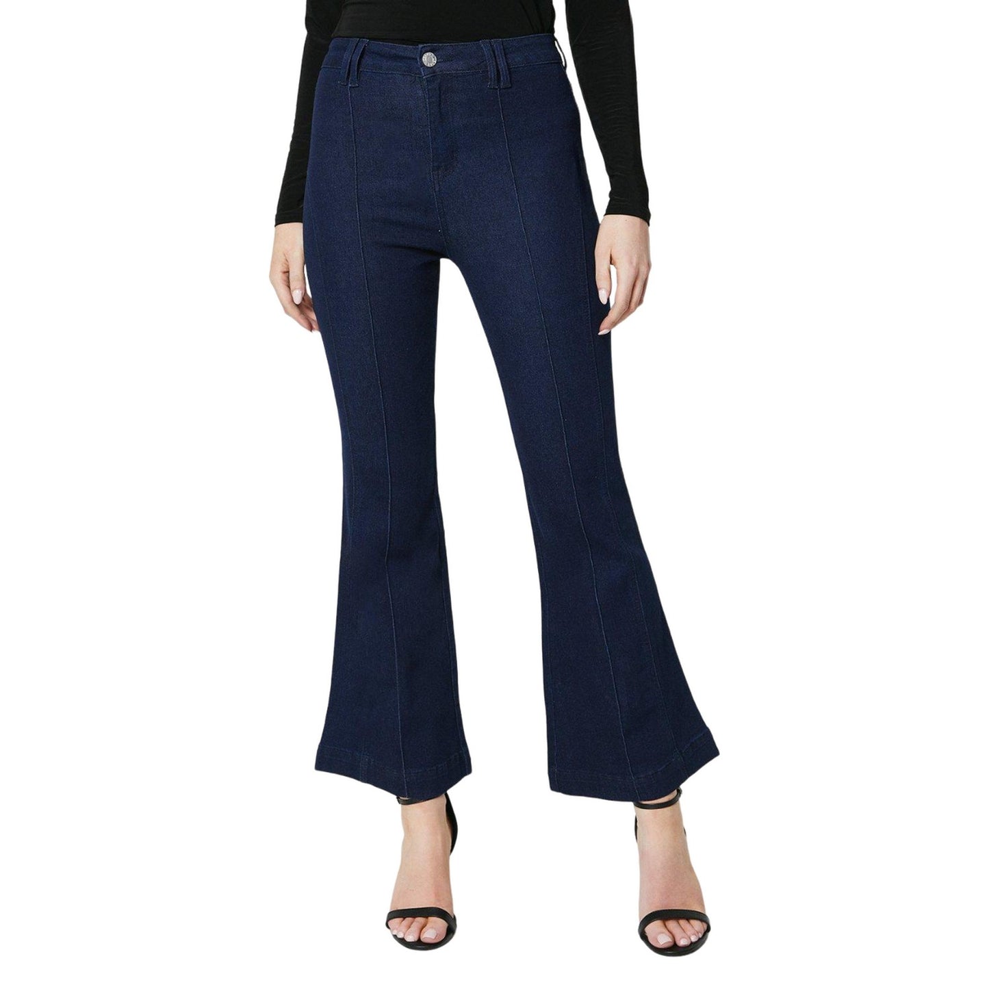 Indigo - Front - Principles Womens-Ladies Flared Hem Petite Jeans