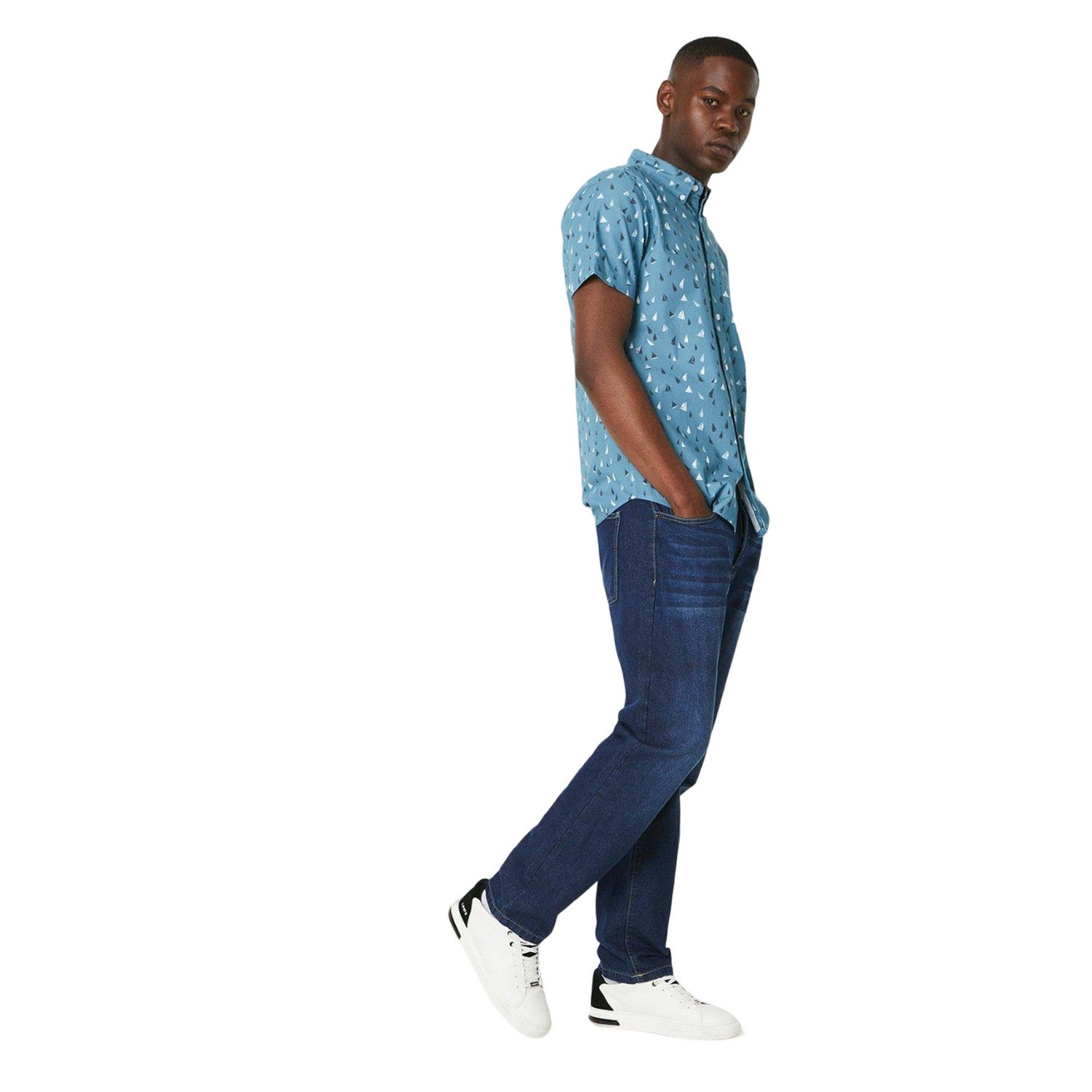 Blue - Lifestyle - Maine Mens Boat Short-Sleeved Shirt