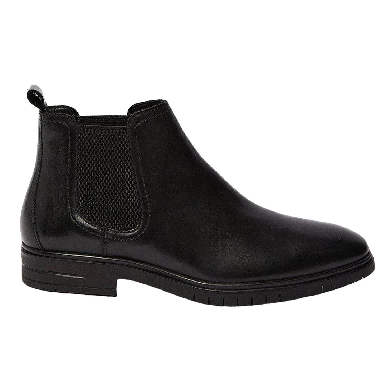 Black - Back - Maine Mens Brampton Leather Flex Sole Chelsea Boots