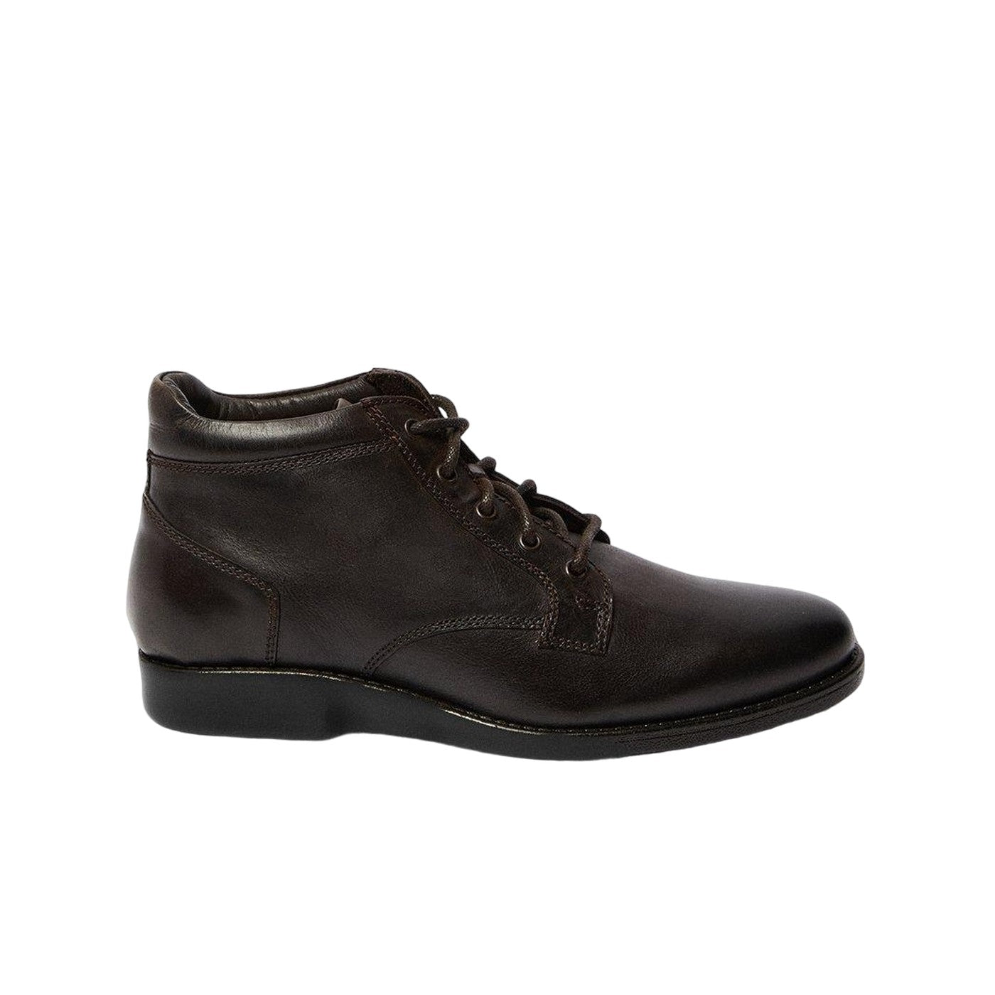 Dark Brown - Back - Maine Mens Dean Leather Lace Up Chukka Boots