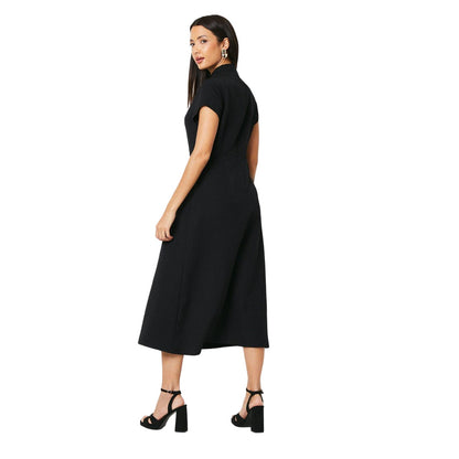 Black - Back - Principles Womens-Ladies Occasion Fitted And Flared Midi Dress