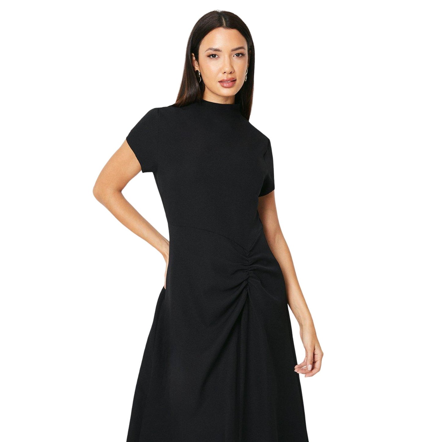 Black - Side - Principles Womens-Ladies Occasion Fitted And Flared Midi Dress