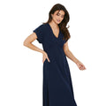 Navy - Side - Debenhams Womens-Ladies Satin Midi Dress