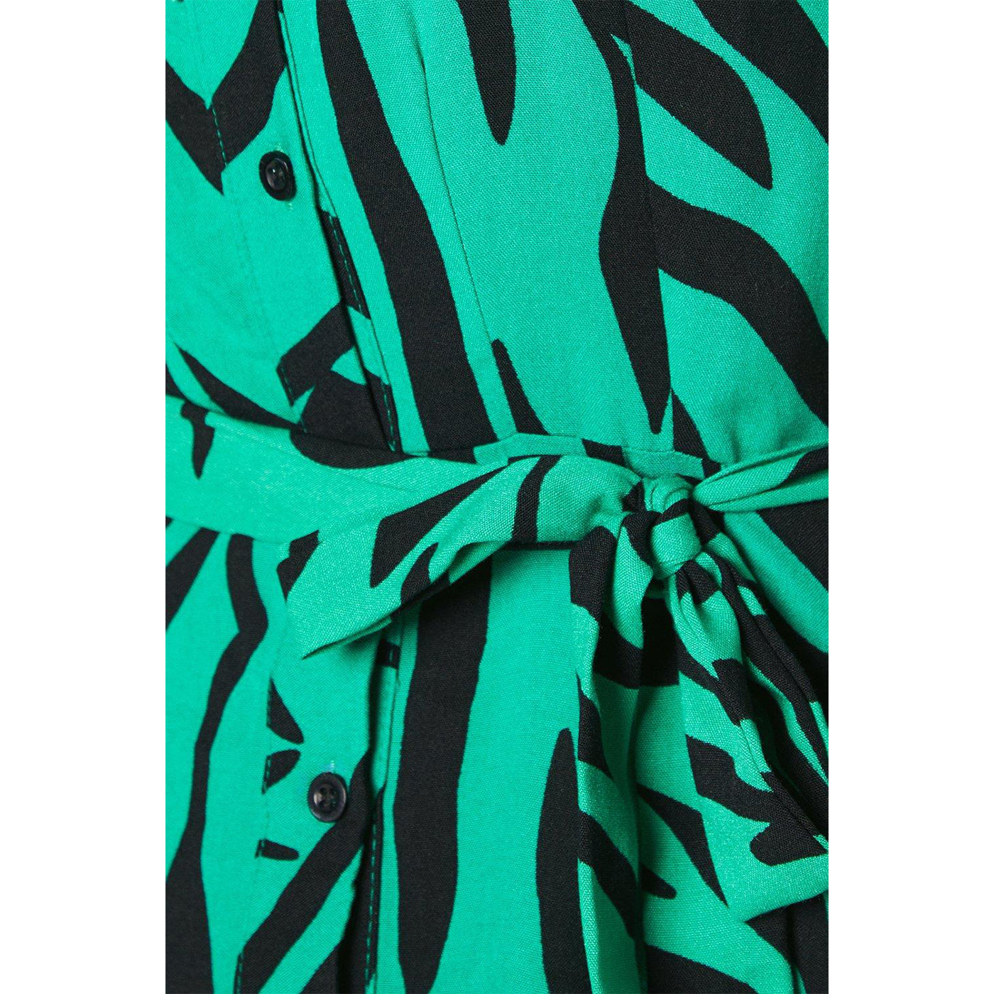 Green - Side - Principles Womens-Ladies Printed Belt Shirt Dress