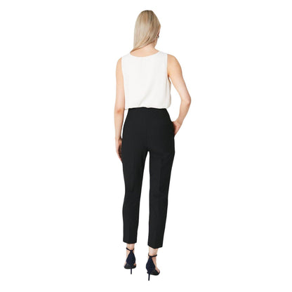 Black - Back - Maine Womens-Ladies Zip Detail Seams Trousers