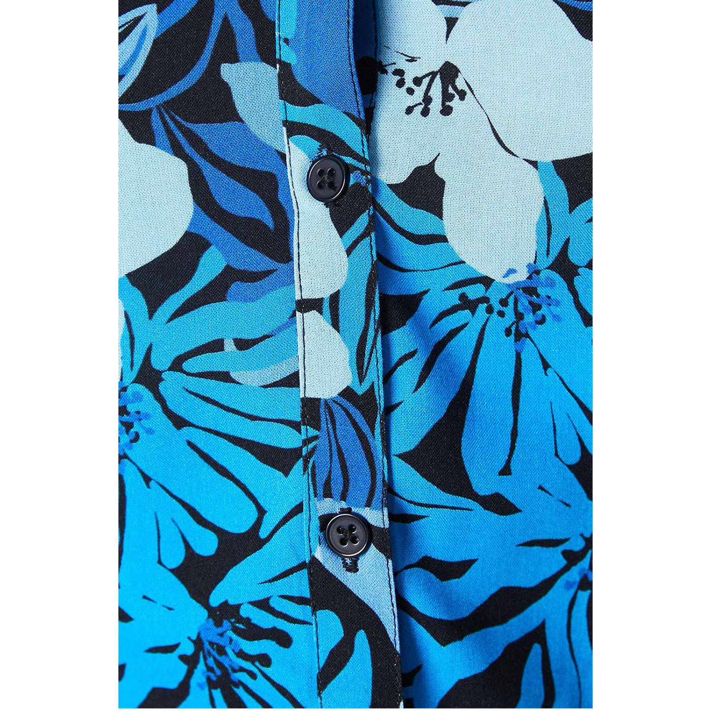 Blue - Side - Principles Womens-Ladies Floral Petite Shirt