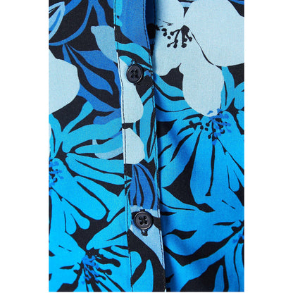Blue - Side - Principles Womens-Ladies Floral Petite Shirt