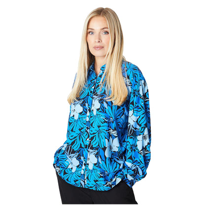 Blue - Front - Principles Womens-Ladies Floral Petite Shirt