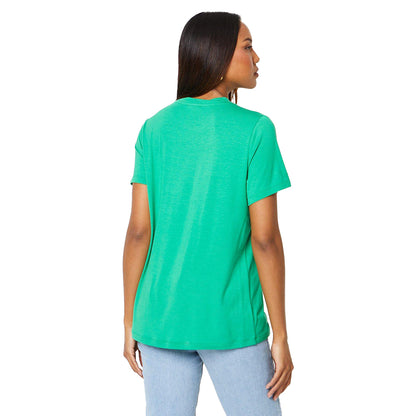 Green - Back - Principles Womens-Ladies Plain Soft Touch T-Shirt