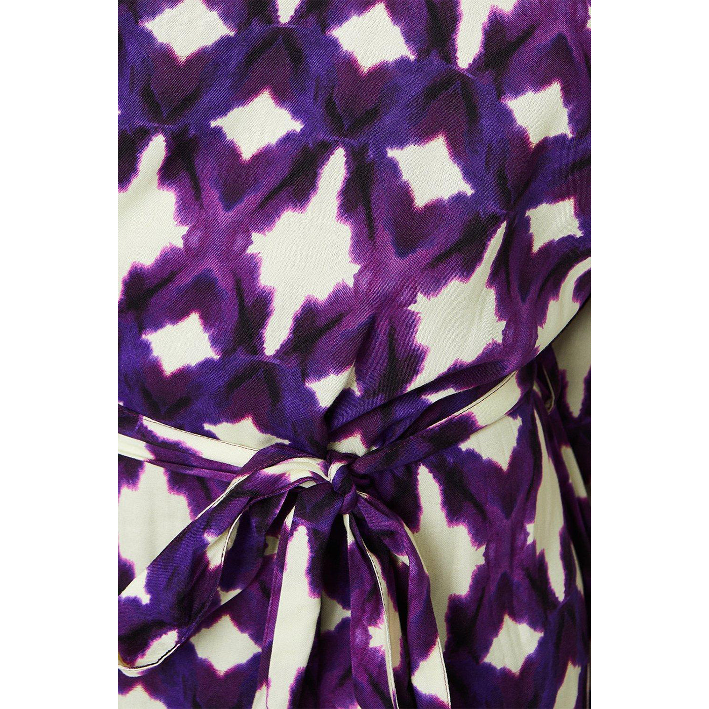 Purple - Side - Principles Womens-Ladies Abstract Belt Mini Dress
