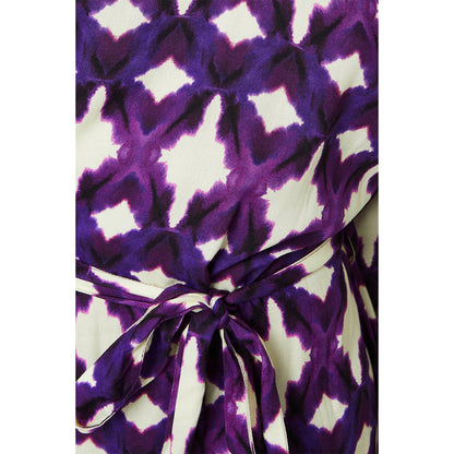 Purple - Side - Principles Womens-Ladies Abstract Belt Mini Dress