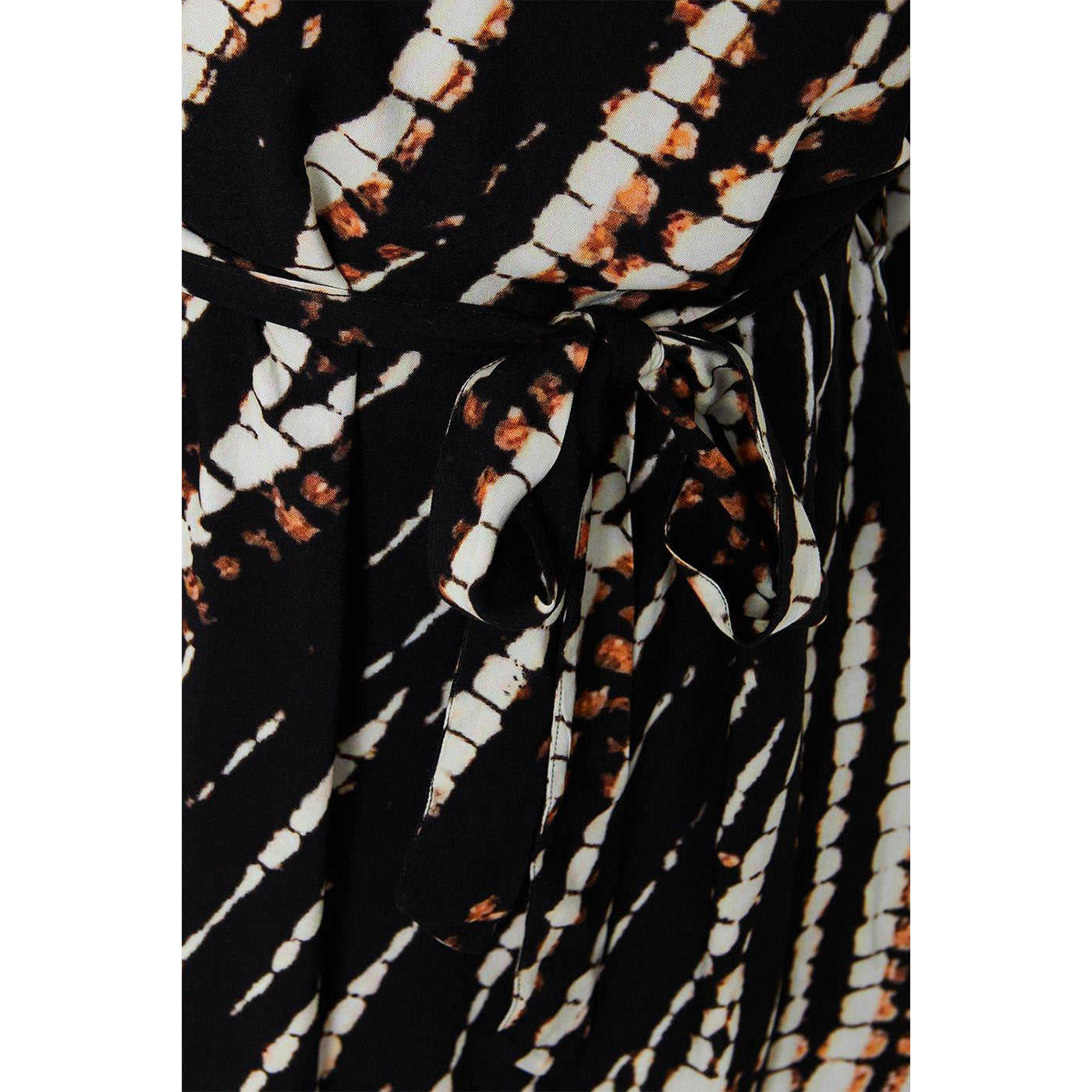 Black - Side - Principles Womens-Ladies Tie Dye Belt Mini Dress
