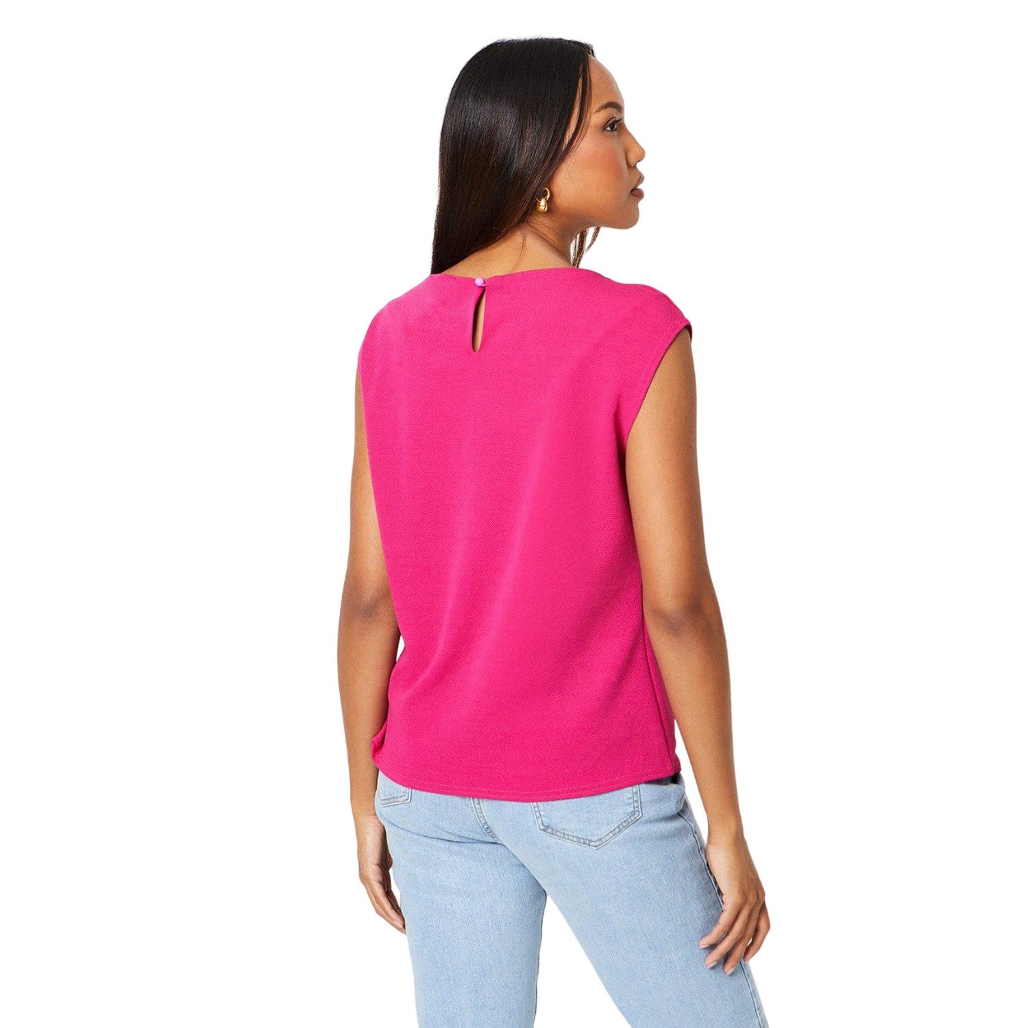 Pink - Back - Principles Womens-Ladies Textured Jersey Top